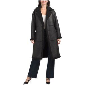 BCBGMAXAZRIA Missy Long Faux Shearling Lined Coat